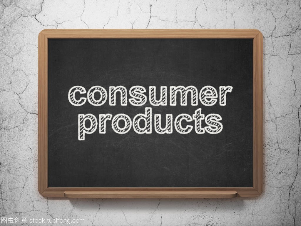 經營理念: 在黑板背景下消費產品