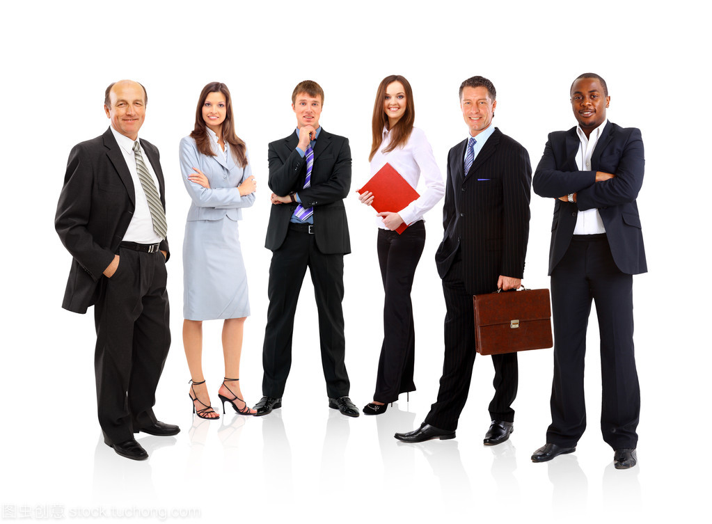 有吸引力的年輕商業-精英業務團隊